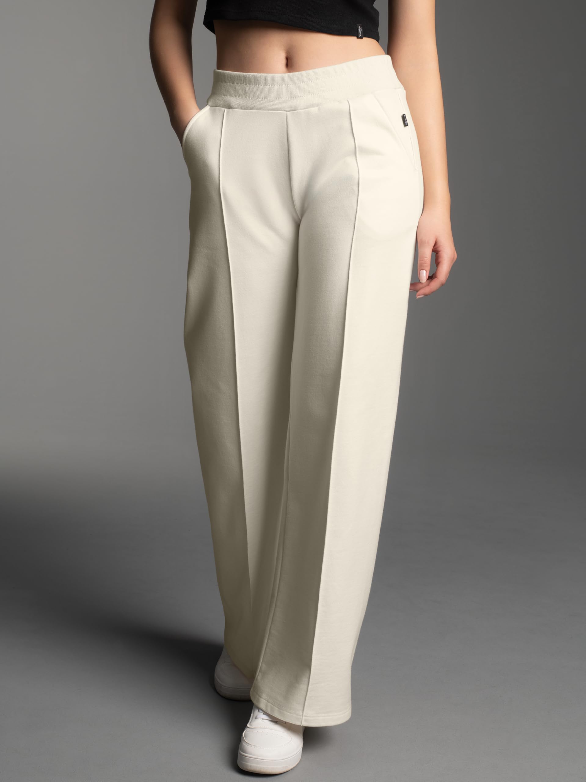 Trigema Damen Jogginghose mit Weitem Bein Freizeithose