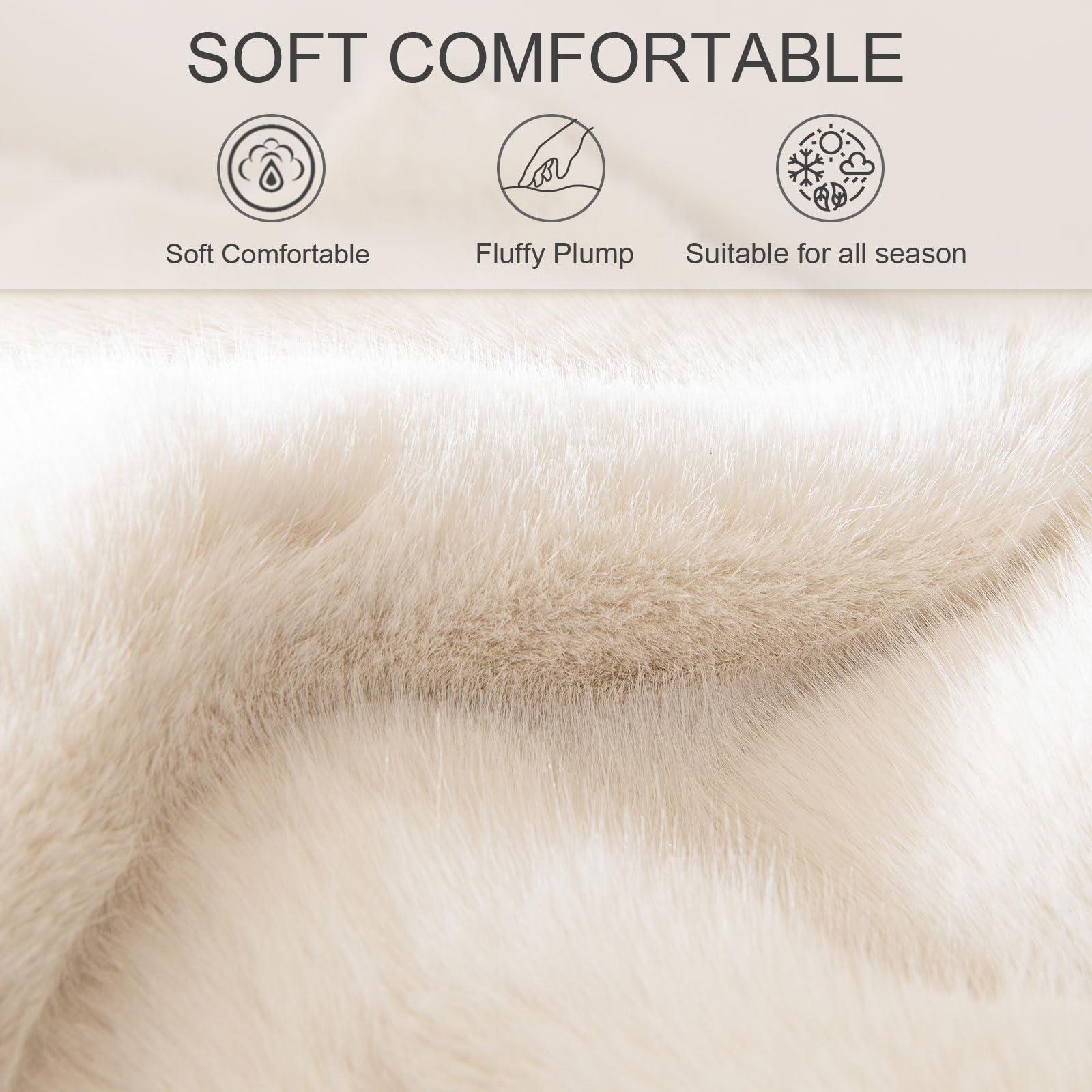 ShowyLive Soft Velvet Sofa Cover 1 2 3 4 Seater Non-Slip Couch Sofa Slipcovers Sofa Cushion Covers Sofa Protectors from Pets/Kids/Dogs (Beige - Image 4