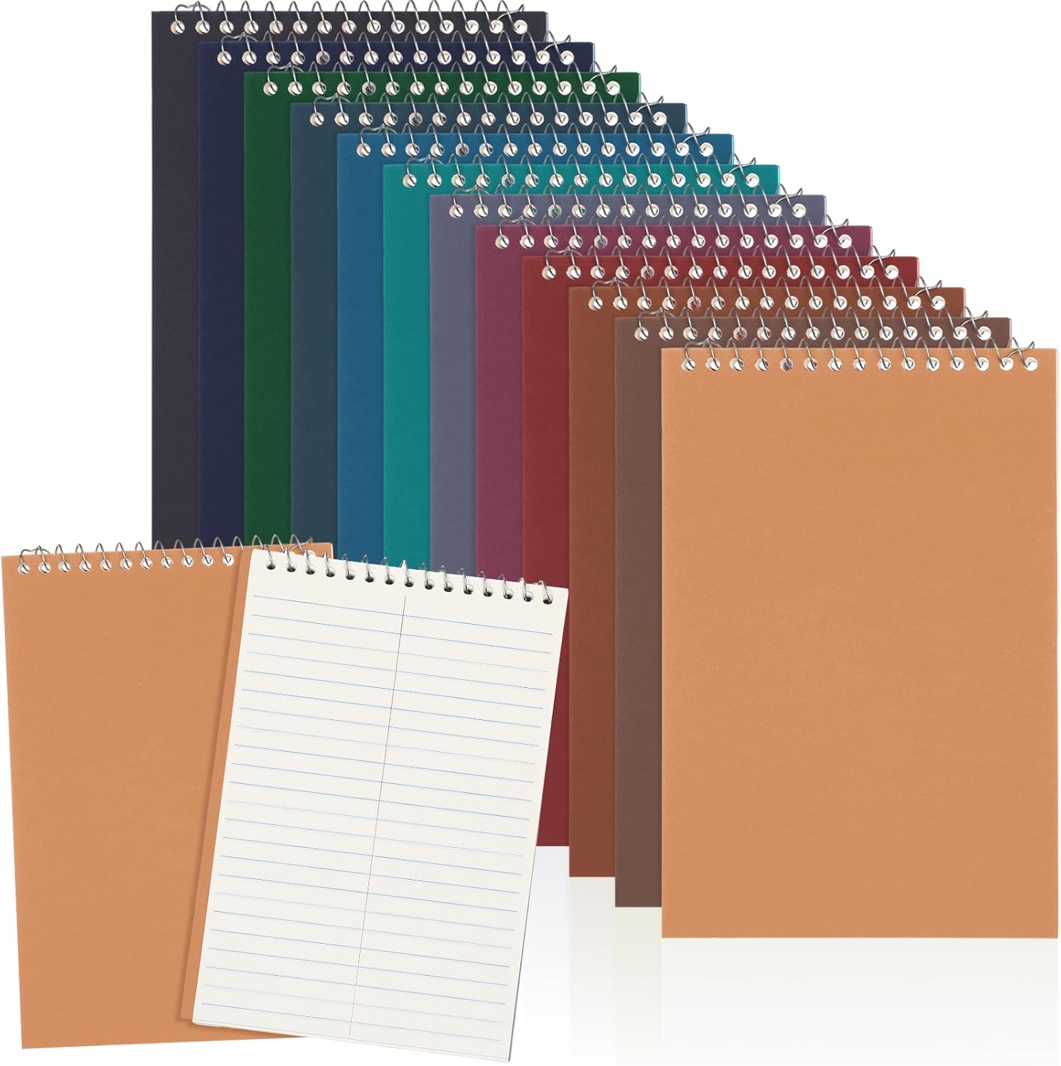 12 Pcs Top Spiral Steno Pads 6x9 Inch, 60 Sheets White