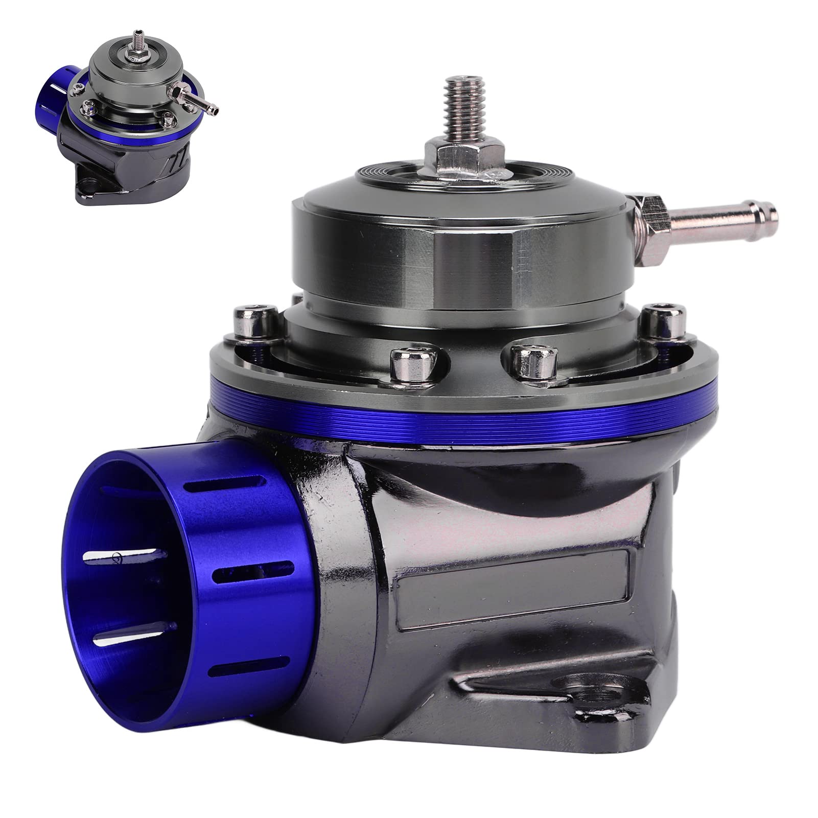 Kit valvola di soffiaggio, kit valvola di scarico ricircolante, valvola di sfiato turbo BOV mm, lunghezza 65 mm, modifica universale (blu)