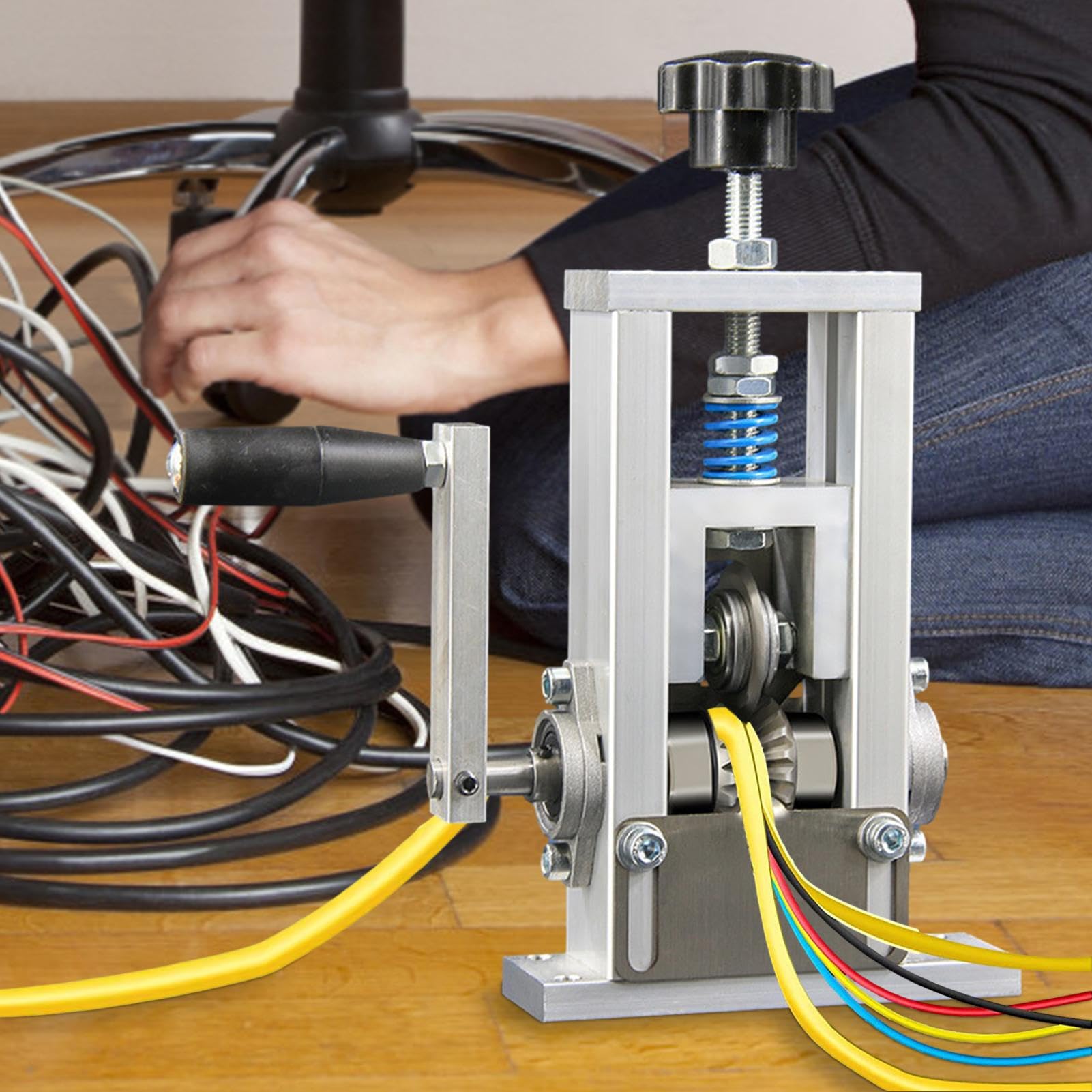 Macchina spelacavi elettrica, spelafili in rame | Utensile portatile con perforazione per il riciclaggio del rame