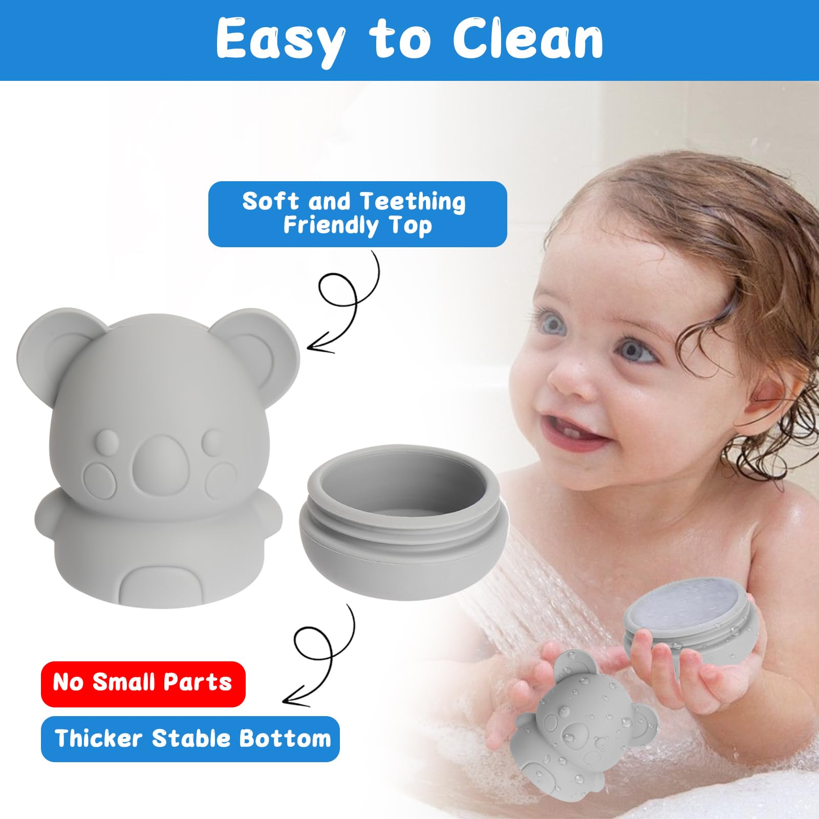 Giochi Bagnetto Neonato Antimuffa, Giocattoli Vasca Da Bagno Silicone | Giochi Vasca da Bagno Bambini, Giochi Bagnetto Neonato, Giocattoli da Bagno Bambini 3 Anni Compleanno Battesimale Regalo
