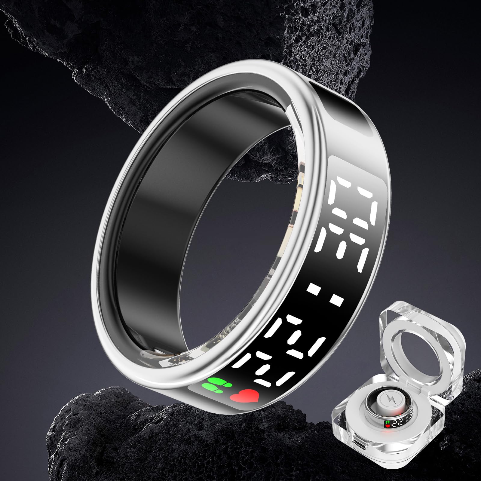 Anello Intelligente YD LIFE | Monitoraggio Sonno, FC, SpO2 | LED E Controllo Gestuale | IOS/Android - Foto 11