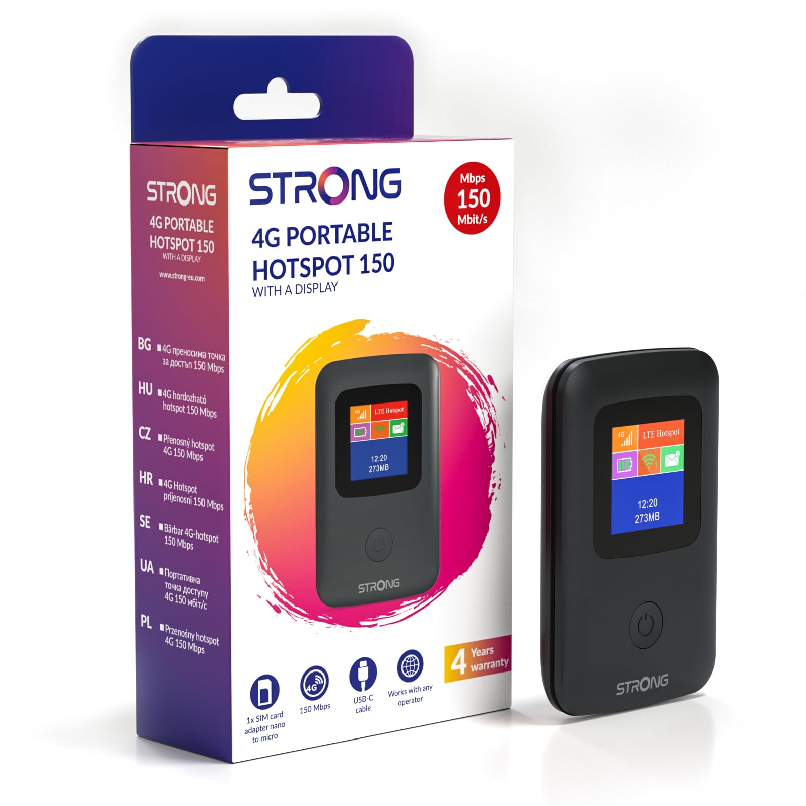 STRONG 4G Hotspot Mobiler 4G Hotspot mit Akku und Display