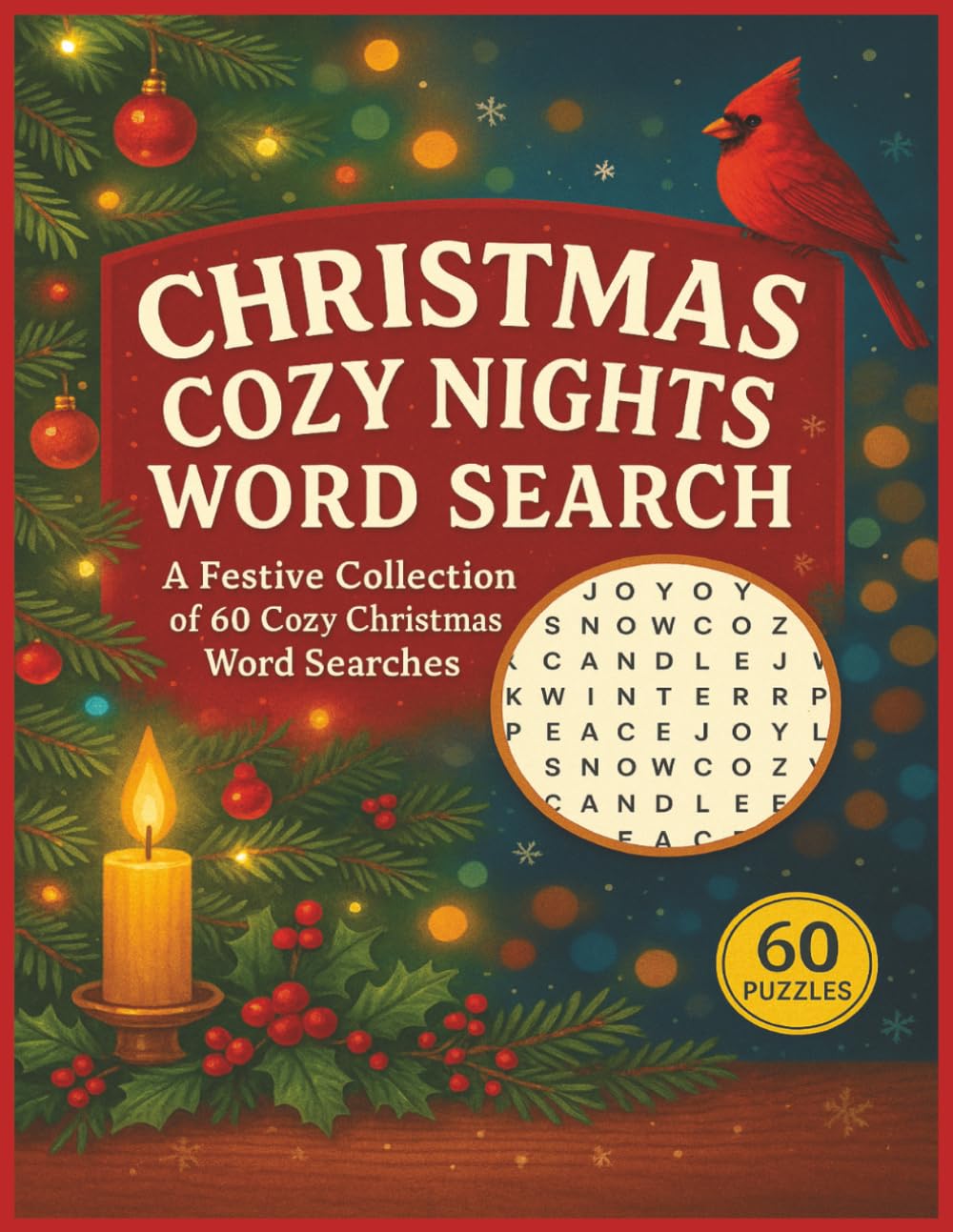 Christmas Cozy Nights Word Search: A Festive Collection of 60 Cozy Christmas Word Searches