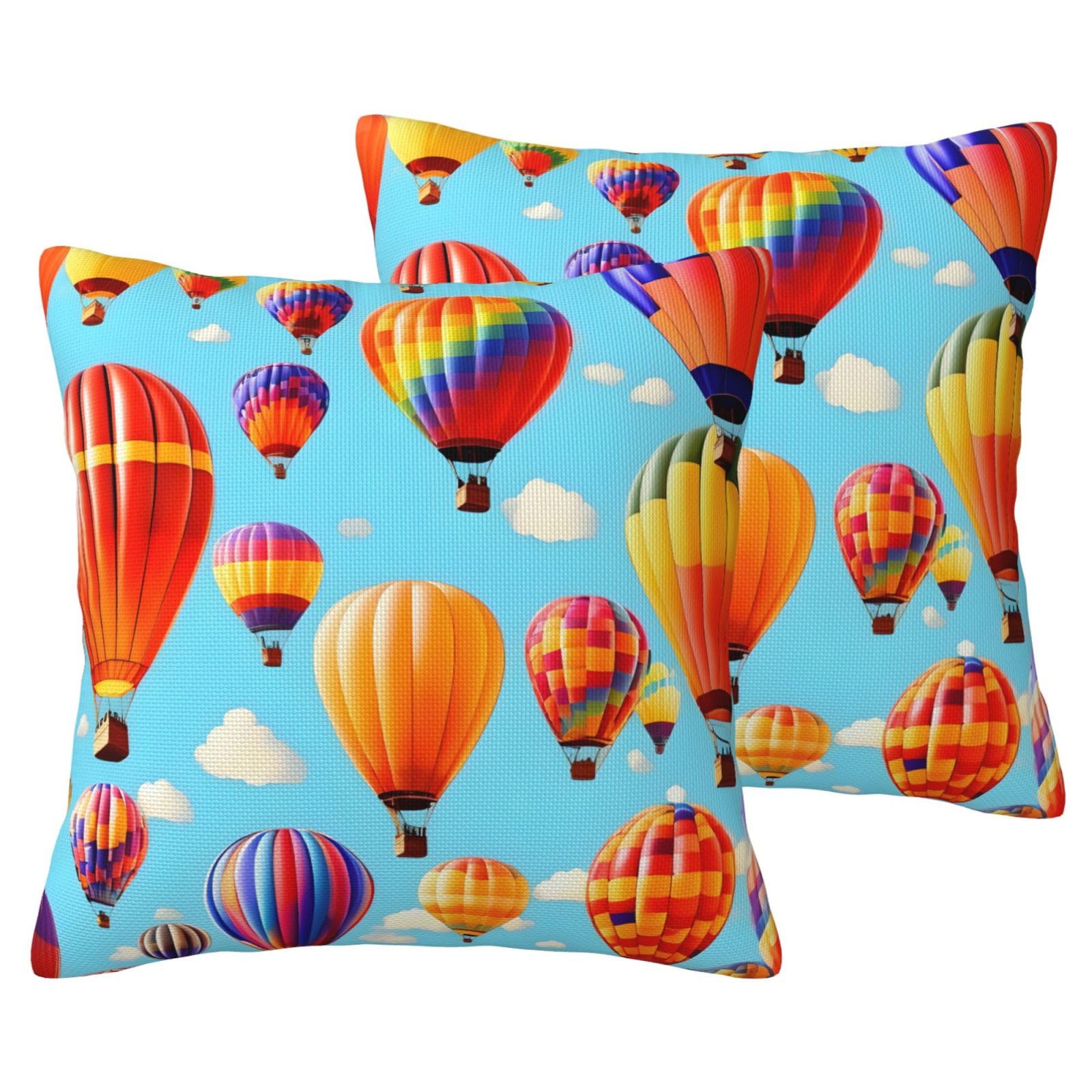 Housse de coussin montgolfière pour canapé cosy et ambiance cocooning au lit