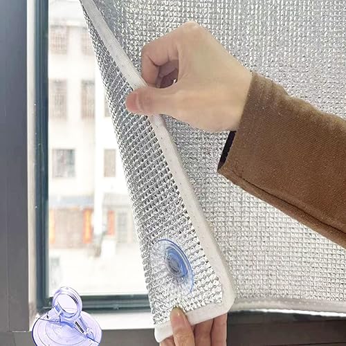 Película opaca reflectante de privacidad para ventana, lámina de aluminio, película aislante no adhesiva, impermeable, resistente a los arañazos,