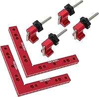 Vista 1 de Deadwood Crafted Tools Juego de abrazaderas de ángulo recto de 90 grados, abrazaderas de esquina cuadradas de 6.3 x 6.3 pulgadas para carpintería