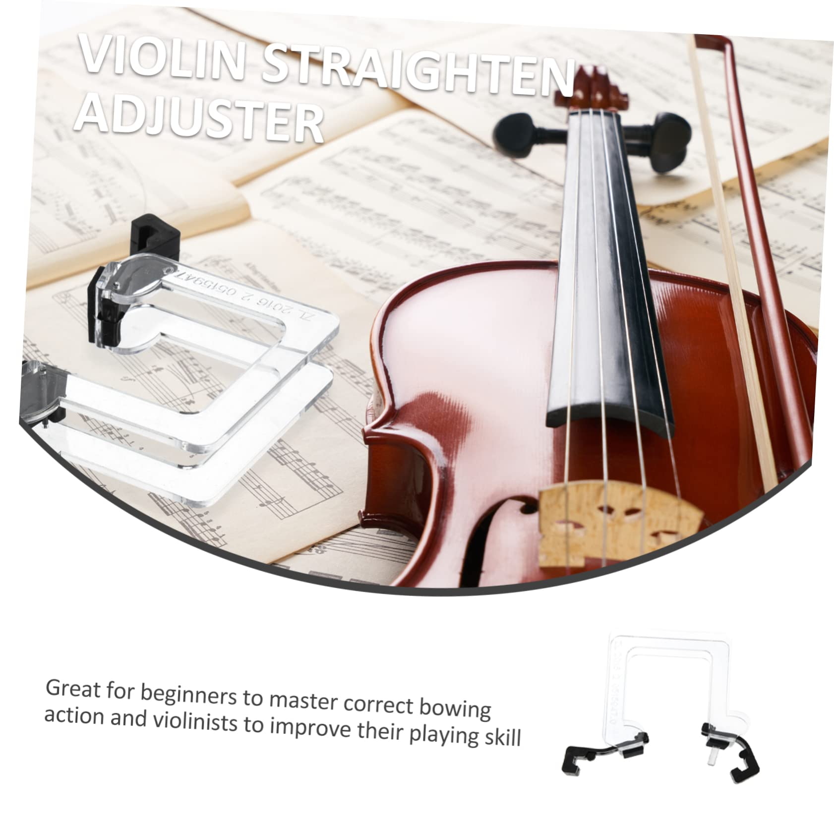 ibasenice 4pièces Violin Bow Straightener Collimator Tool for Beginners Lightweight and Portable Violin Accessory for Mastering Playing Skills