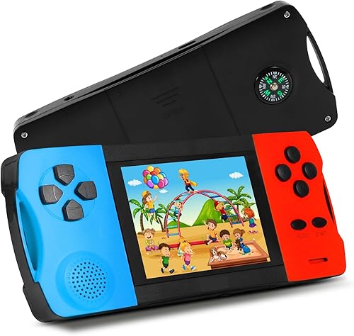 Juegos de mano para niños con más de 100 juegos retro clásicos integrados, pantalla IPS de 3.2 pulgadas, portátil y recargable, juguetes de viaje,