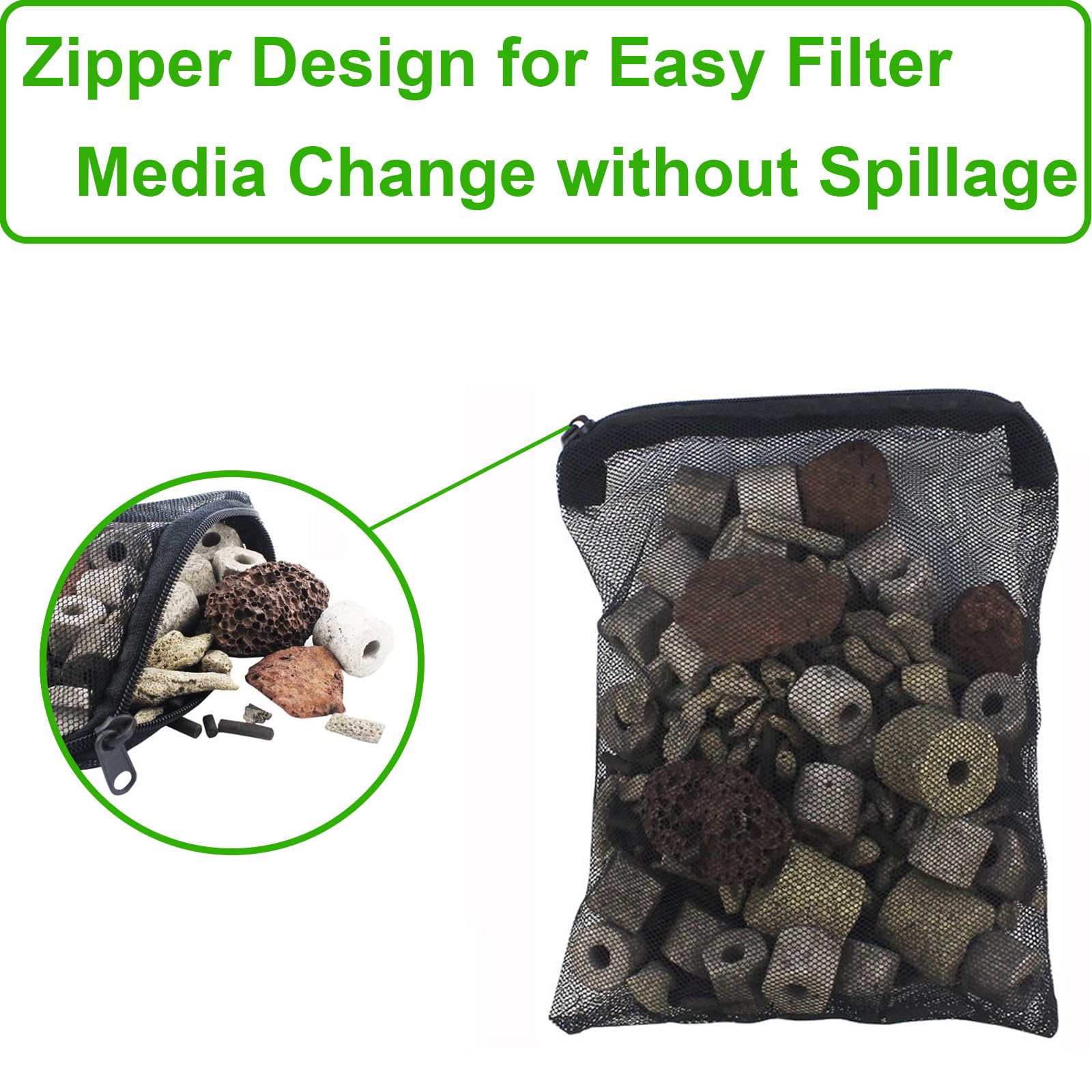 1/mo - Finance QIHYCUF 6 Pack Small Sized Filter Bags For Activated Carbon, 3 By 4 Inches High Flow Aquarium Mesh Media Filter Bag Fish Tank Filter Bags | Buy Now, Pay Later