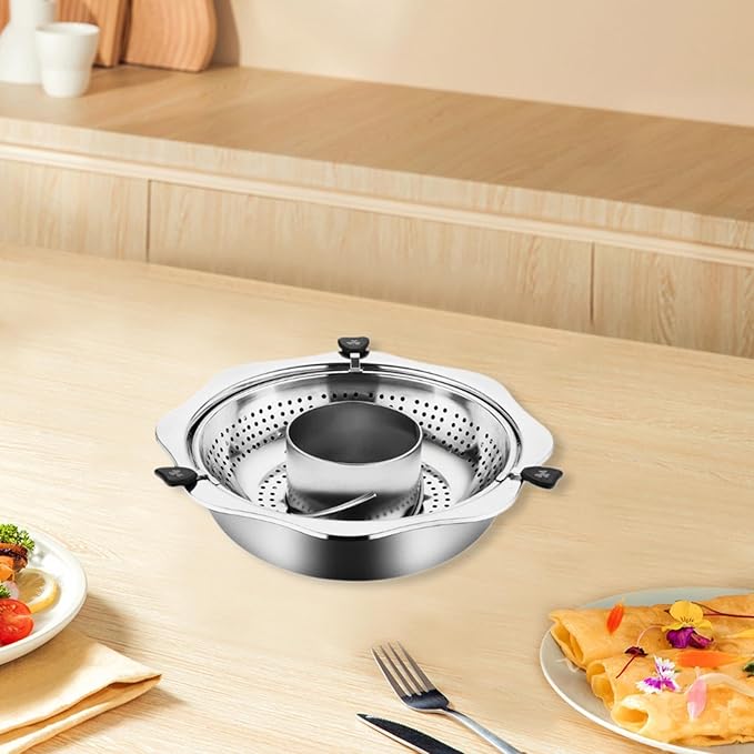 Olla eléctrica para fondue china, acero inoxidable, 30 cm miniatura 2