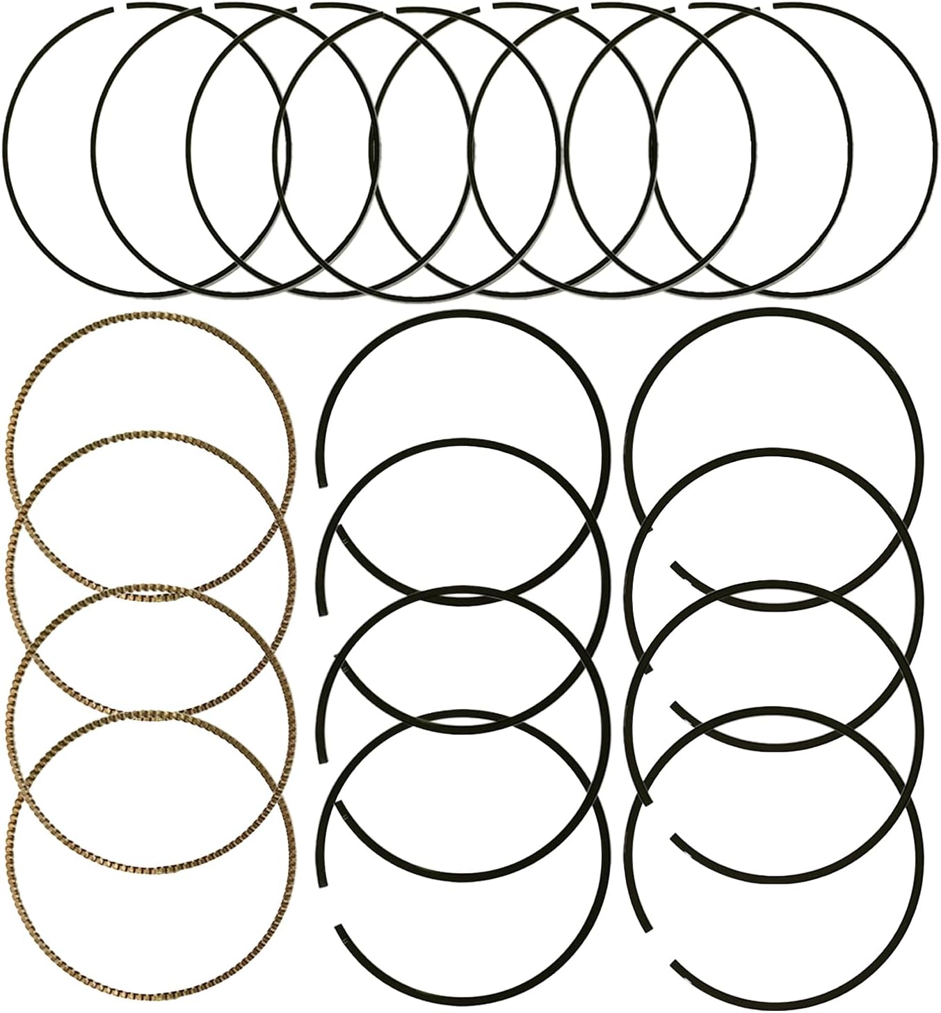 Engine Piston Ring Set Standard Fits for Subaru 2.5L H4 DOHC 2011-2015 12033AC240, 12033AC390