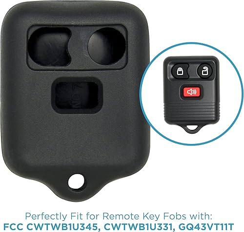 Miniatura 5 de Keyless2Go - Funda protectora, cubierta de silicona para llave a distancia FCC CWTWB1U345 CWTWB1U331 GQ43VT11T, Negro