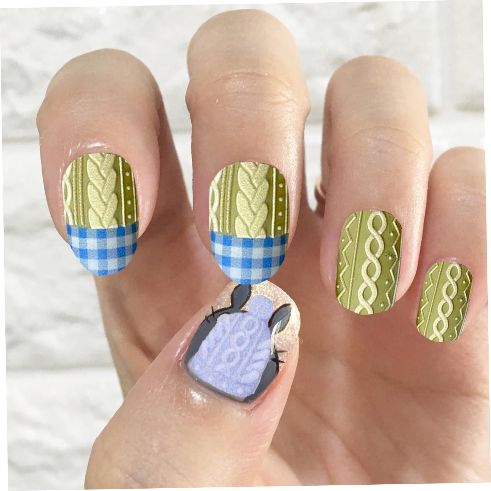 8 Set Adesivi Unghie Natalizi Stickers Nail Art Autoadesivi per Diy Unghie Decorazioni Natalizie Facili Applicare Stili Casual Random