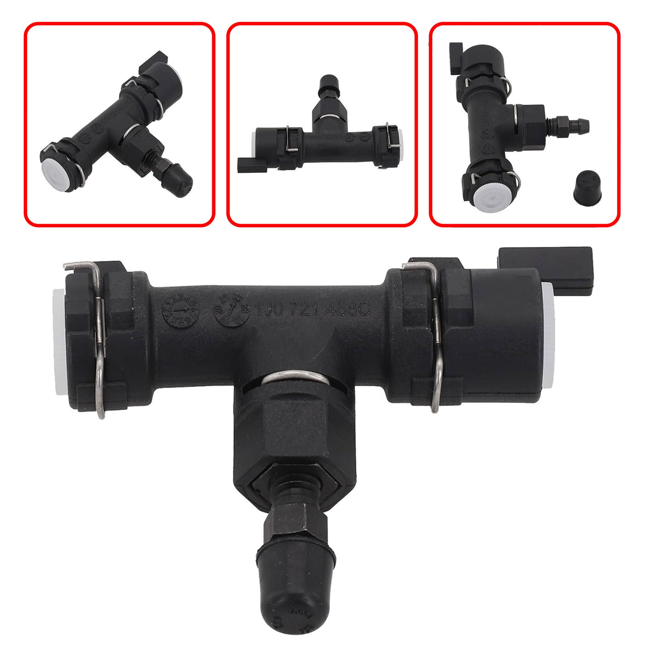 Partsline Raccord de Purge d'Embrayage compatible avec A3, TT, Altea, Ibiza III, Leon, Fabia, Octavia II, Superb II, Golf IV V VI, Passat B6, Polo IV (9N) - Réf 1J0721468B 1J0721468C