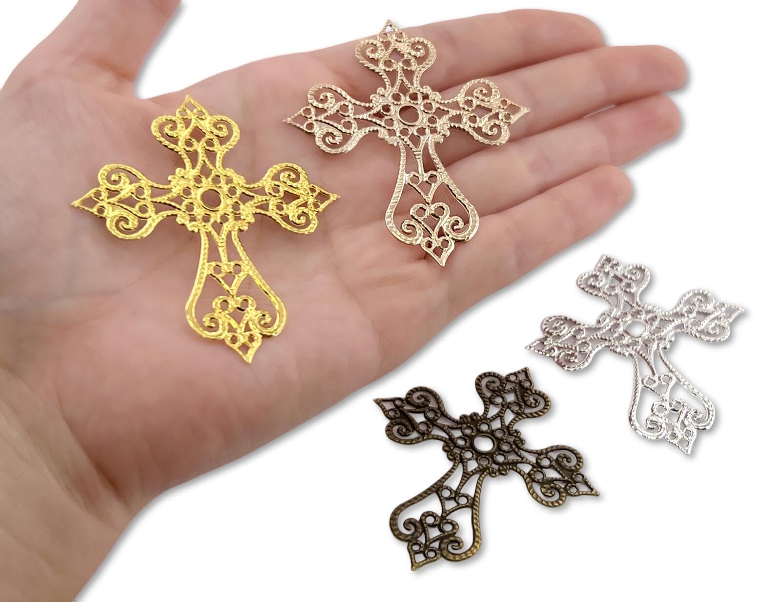Amazon | 「透十字架」 20個入 透かしパーツ 台座 十字架 Z クロス
