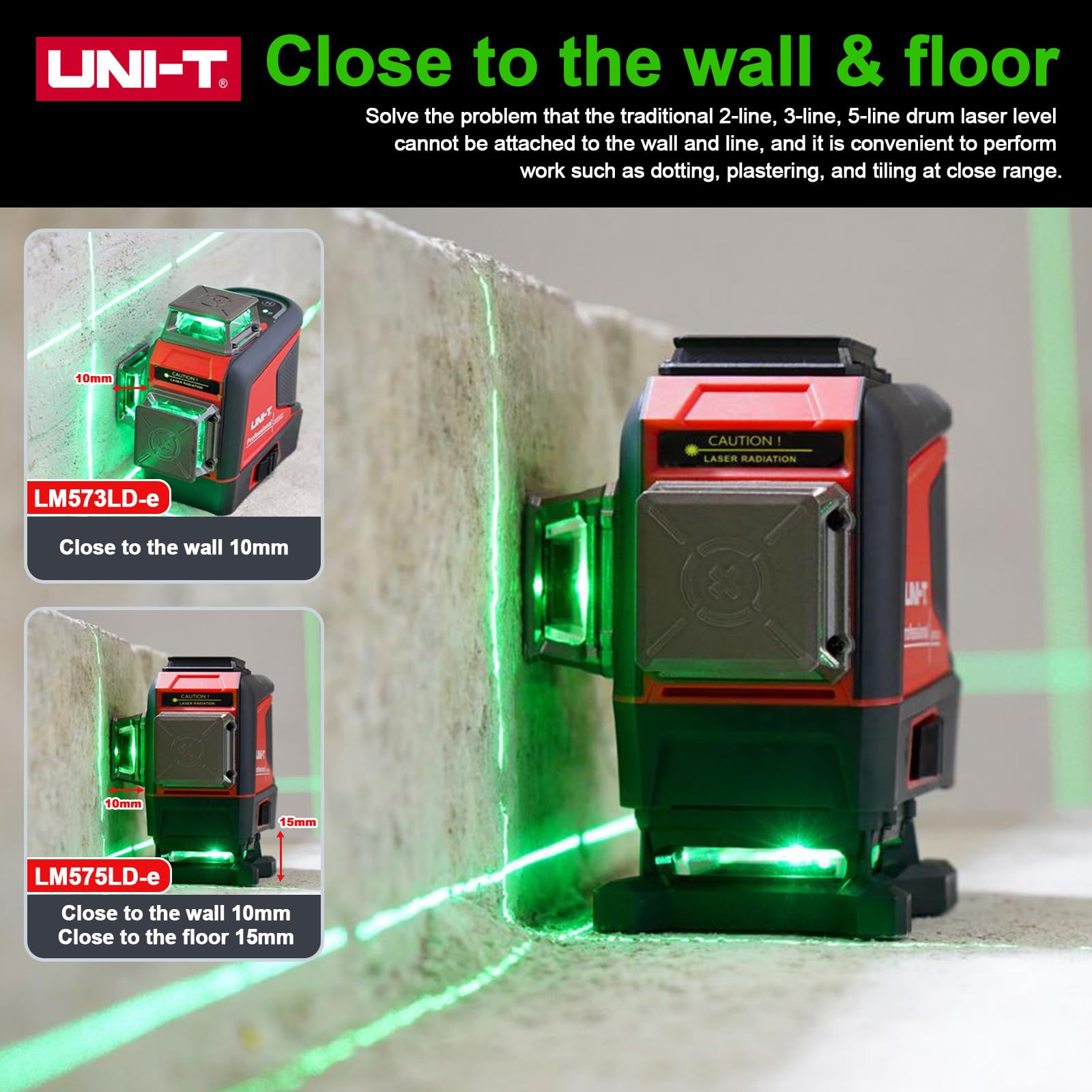 UNI-T 12 linhas de nível de laser de linha cruzada autonivelante