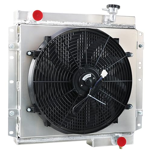 KUNTAUTOS Relé de ventilador de cubierta de radiador de 4 filas para Toyota Land Cruiser FJ40 FJ45 MT 3.9L 4.2L