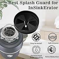 Vista 7 de Protector contra salpicaduras para triturador de basura, 3 3/8 pulgadas mejorado para InSinkErator Evolution Series QCB-AM, inserto de drenaje