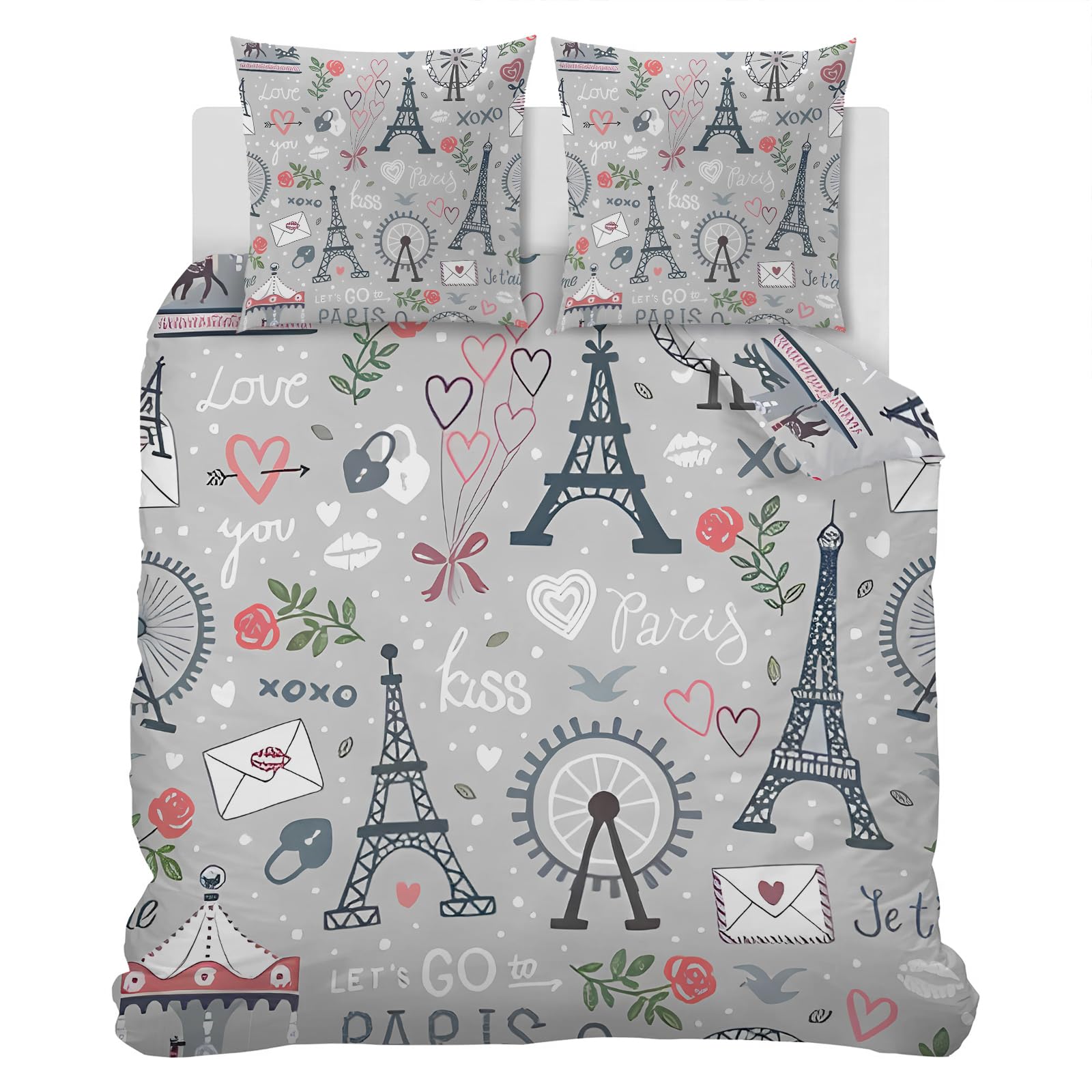 Housse de couette 140x200 Tour Eiffel pour créer une chambre d'ado style Paris