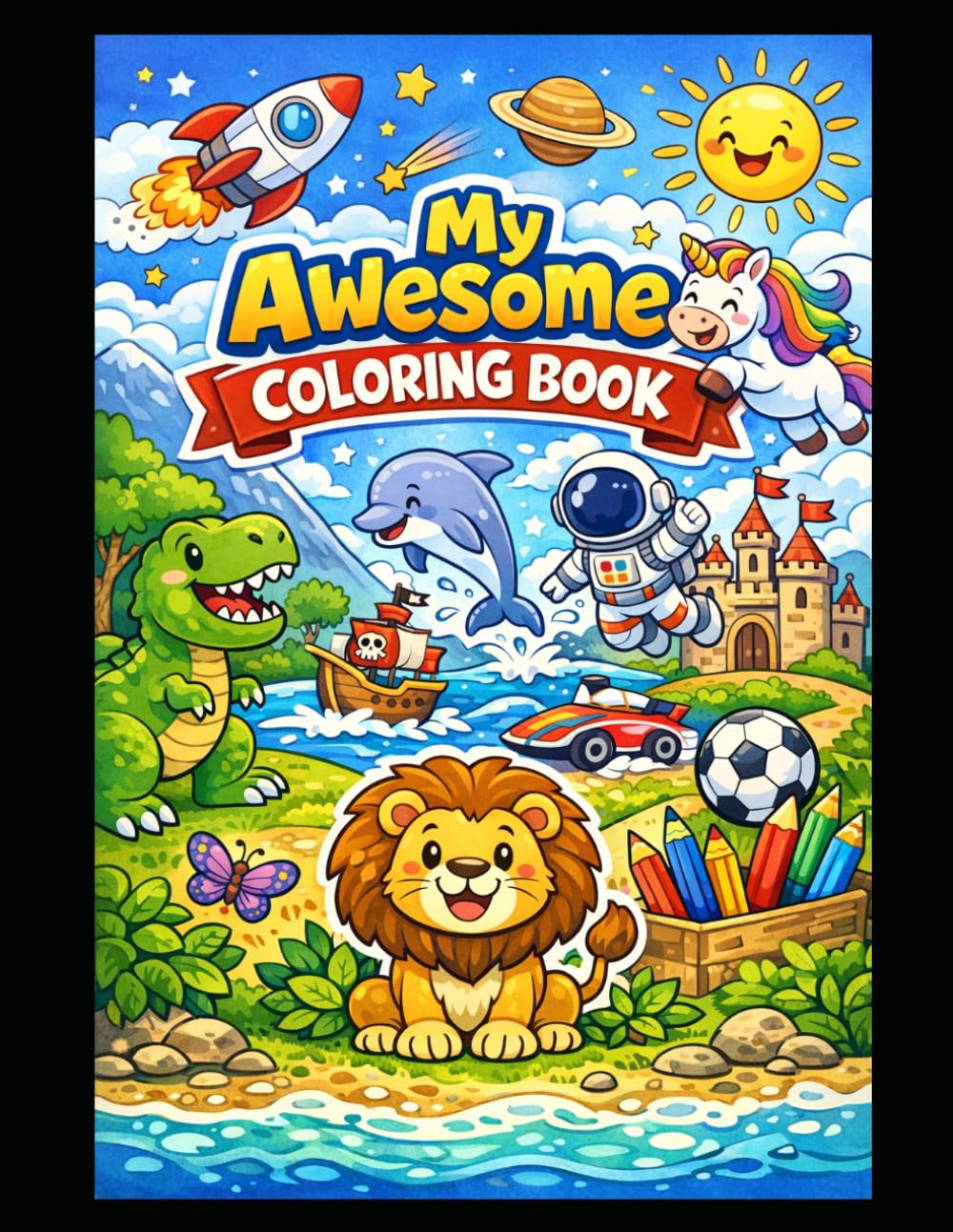 My Awesome Coloring Book: Coloring Book for kids age from 7 to 12 (Kids Coloring Books)