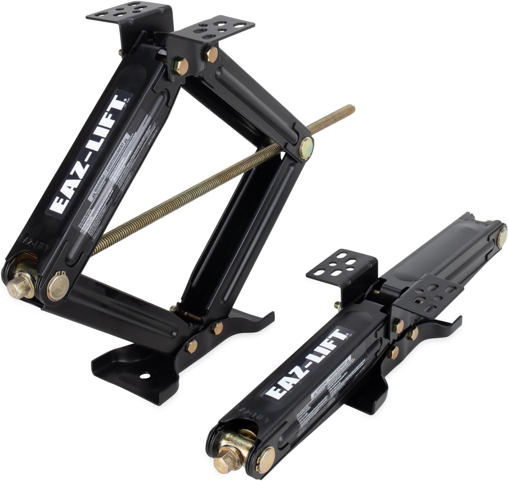 Camco EAZ-Lift 24-inch Stabilizing RV Scissor Jacks - Features a 7,500 lb Load Capacity - Heavy-Duty Steel Construction - Set of 2 (48830)