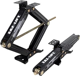 Camco EAZ-Lift 24-inch Stabilizing RV Scissor Jacks - Features a 7,500 lb Load Capacity - Heavy-Duty Steel Construction - Set of 2 (48830)