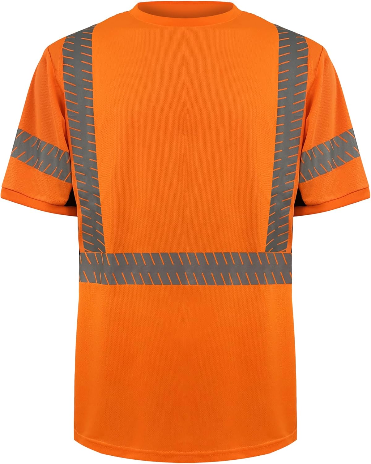 SMASYS Work Safety T Shirts, Class 3 High Visibility Reflective T-Shirt, Construction Workwear for Men and Women Orange-1 Medium