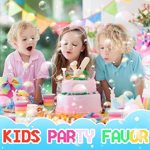 Miniatura 6 de Leyndo 208 piezas de mini varitas de burbujas para fiestas de burbujas para niñas y niños, rellenos de bolsas de regalo, fabricantes de burbujas,