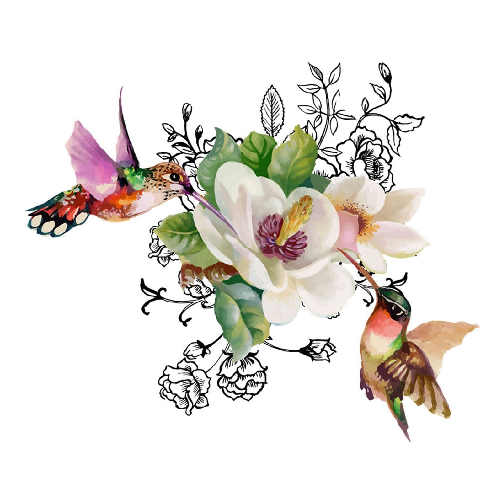 CALANDIS® Flowers Birds Sticker Removable Creative Toilet Sticker for Cistern Restroom | Decals, Stickers & Vinyl Art | Home Dacor-picture-31