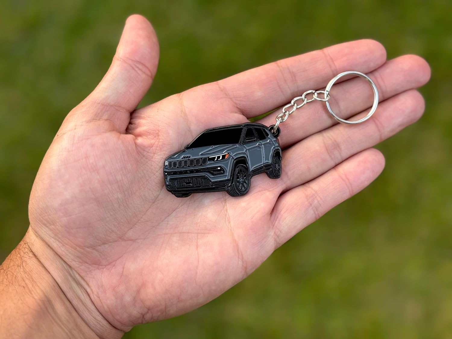 Jeep Compass Metal Keychain – Officially Licensed Jeep Accessories for Women Men Key Chain Cool Fob Gift image 2
