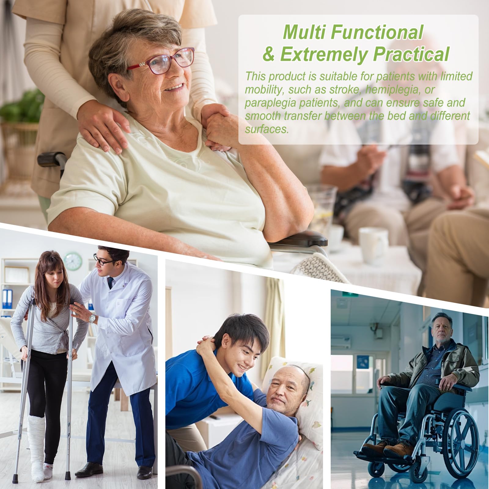 Drehscheibe Umsetzhilfe für Ältere und Behinderte Patienten bis 120 kg, Drehscheibe zum Leichten Umsetzen d Patienten Transferscheibe, der Häuslichen Pflege Mobility Aid Transfer Disc (Grün)