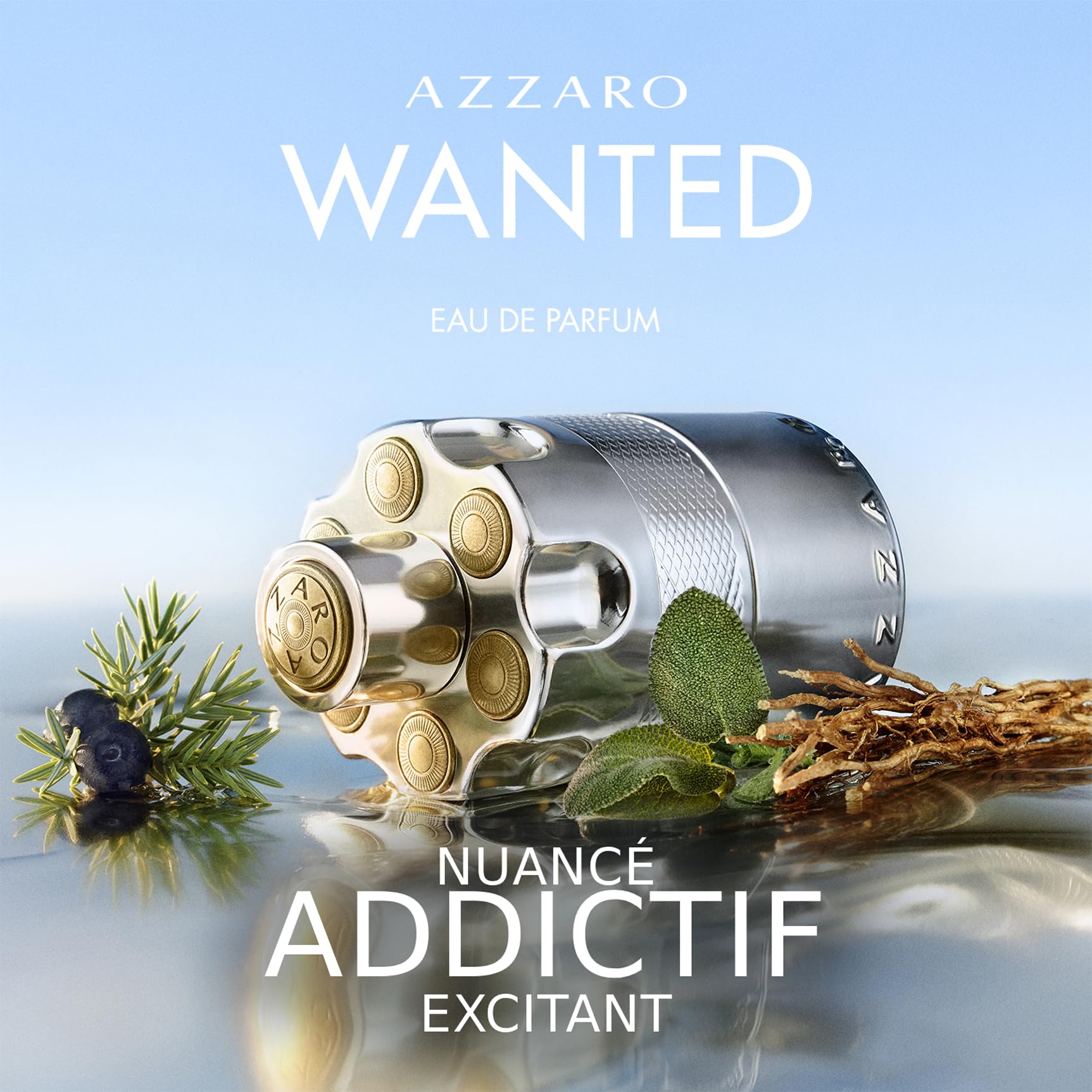 Azzaro Wanted, Eau de Parfum, Aftershave para hombre, Vibrante Aroma Amaderado Especiado, Fragancia Intensa para hombre, 100ml