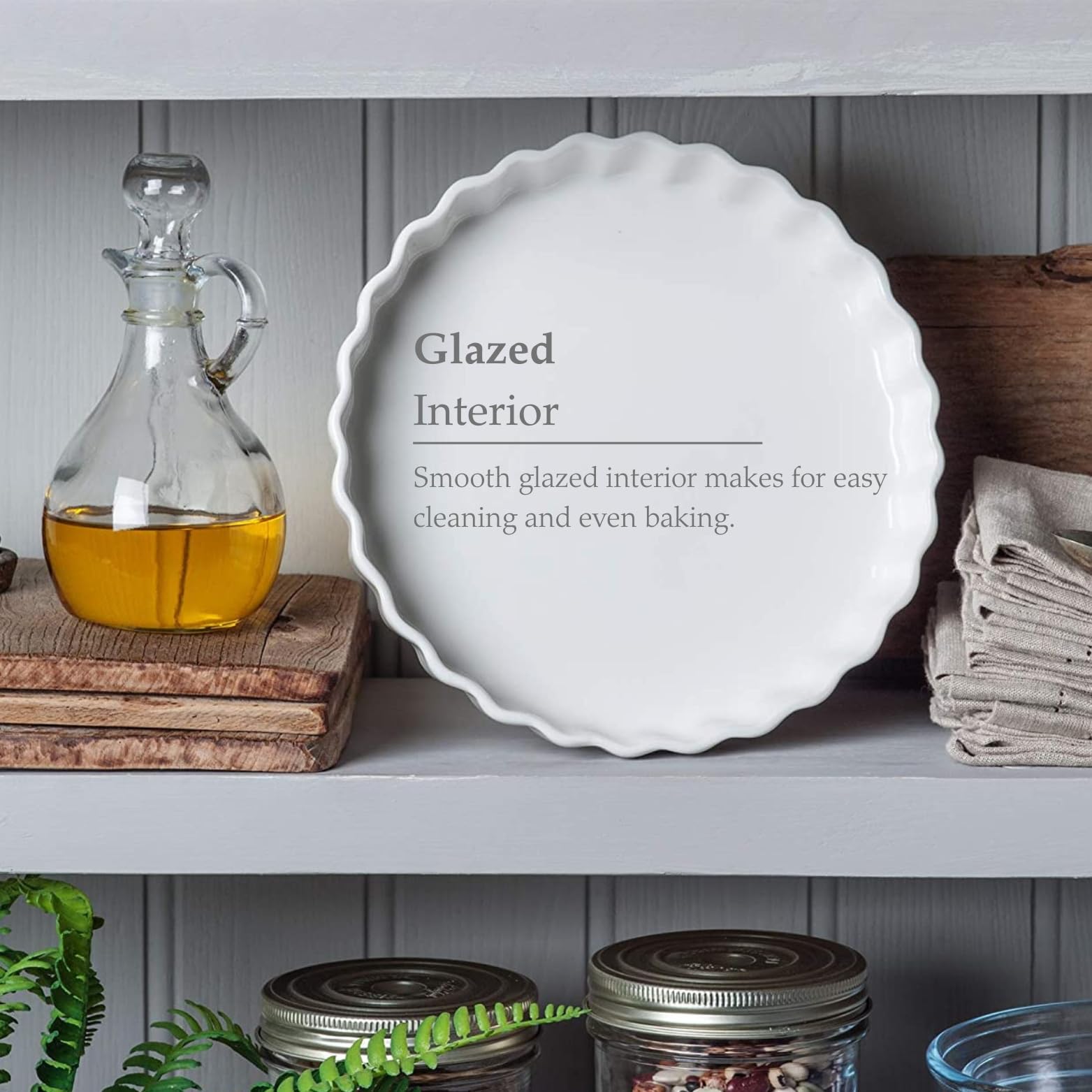 WM Bartleet & Sons 1750 T161 Plat à Tarte Rond Traditionnel Porcelaine (22cm) - Blanc