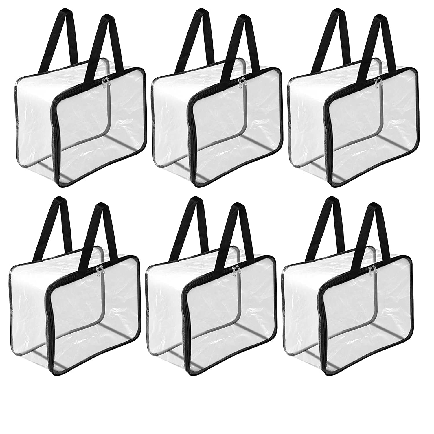 ZOXAR Transparent Multipurpose Storage Bag for Wardrobe, Clothes, Lehenga, Blankets, Bedsheets, Toys, Docs Saree Covers Large Plastic Bag Packing Organizer - 40x32x22 cm (Transparent (PACK OF 06)) (B0D26F2VTH) Amazon Price History, Amazon Price Tracker