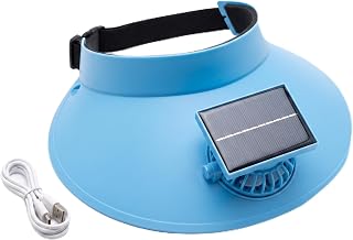 Cooling Fan Visor Hat (Unisex) | USB & Solar Powered | 3-Speed Portable Fan | Large Brim UV Protection for Outdoor Sports,... Price In India