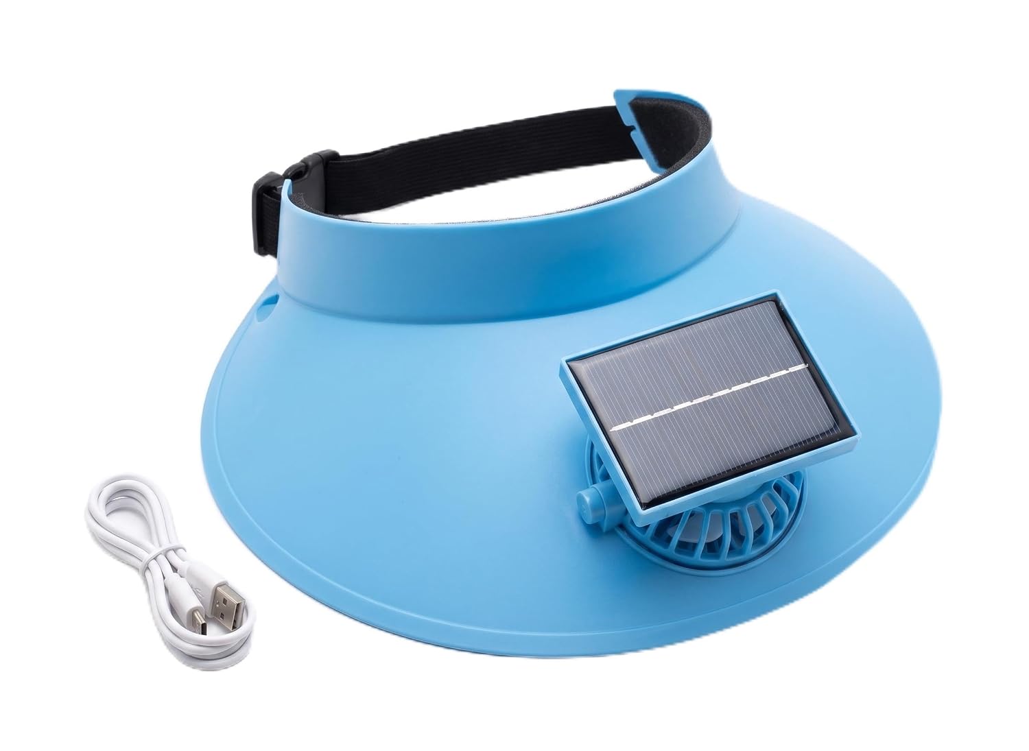 Cooling Fan Visor Hat (Unisex) | USB & Solar Powered | 3-Speed Portable Fan | Large Brim UV Protection for Outdoor Sports,... - Review, Price and Buying Guide