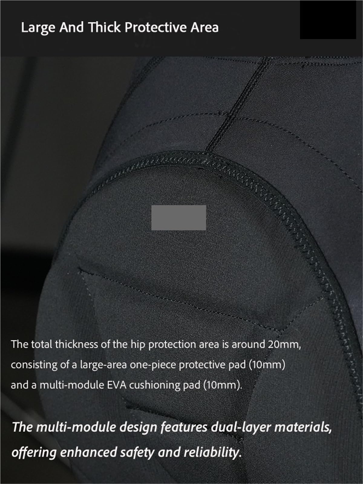 Ski Hüftprotektor Dicke Hüftprotektoren-Shorts mit 3D-Polsterung for Unisex, geeignet for Skateboard, Snowboard, Skifahren, MTB, BMX und Inlineskates