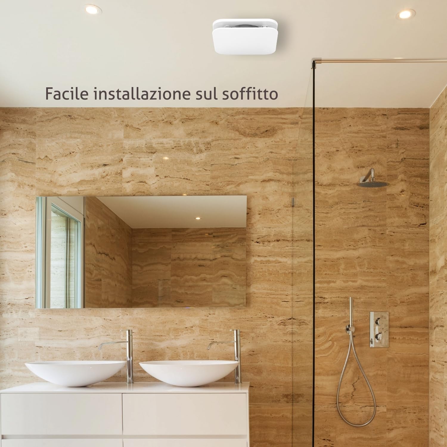 Turbionaire TREND 100TWM Aspiratore Bagno, 100mm, Temporizzatore, Valvola di non ritorno, Silenzioso, IPX4, Per Combattere Muffa e Umidità, Bianco, Garanzzia 5 anni
