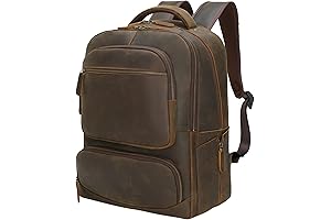 Masa Kawa Vintage Leather Laptop Backpack: Premium Comfort and Sophistication