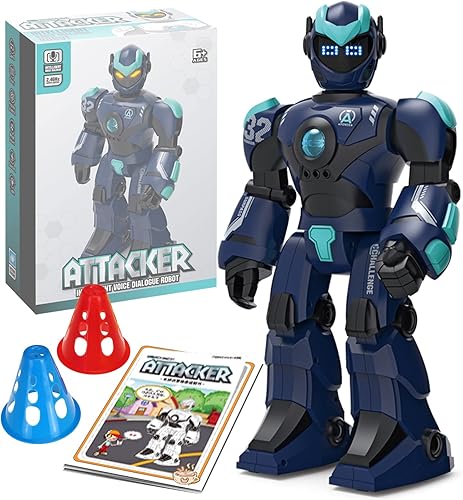 Juguetes robot grandes para niños, juguetes robot inteligente gigante con control de voz, juguetes robot grandes para niños de 6, 7, 8, 9 años,