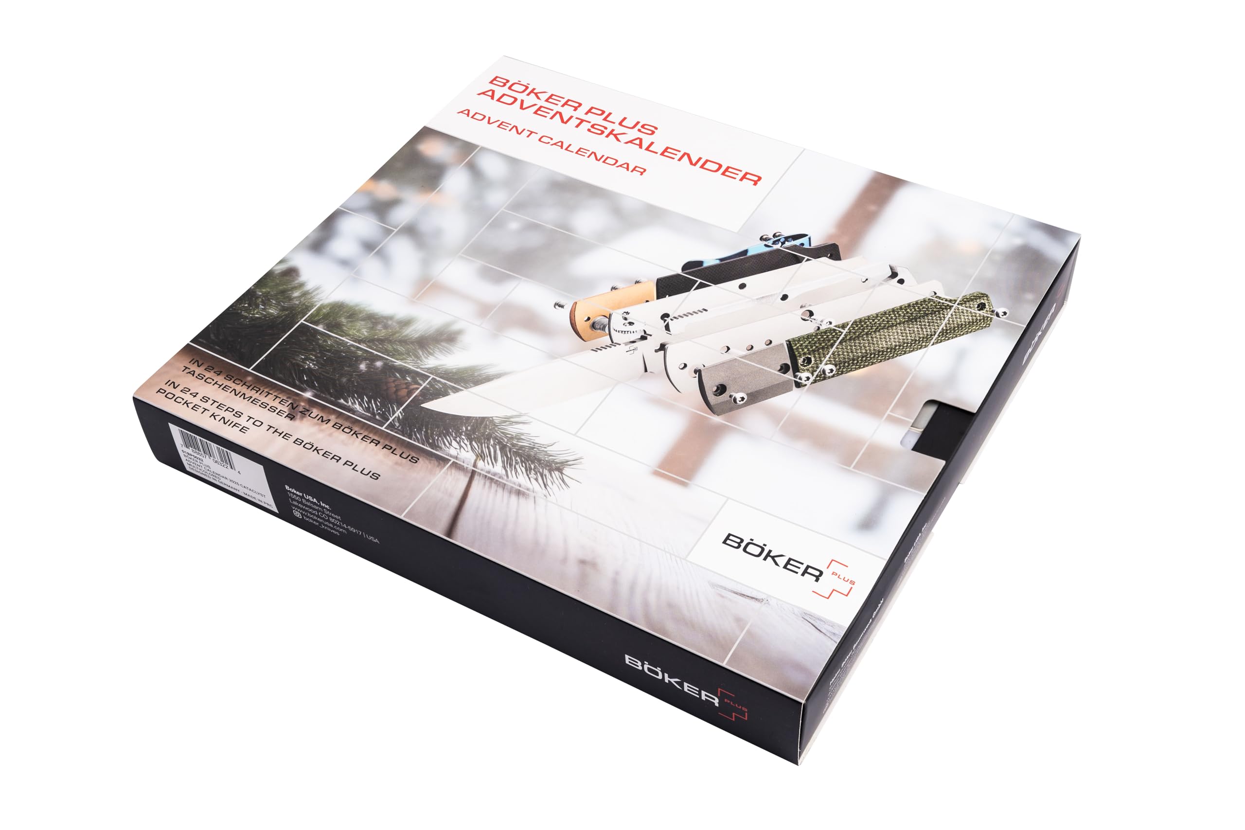 BÖKER PLUS® Adventskalender 2025 Cataclyst Messer Bausatz - hochwertiger Weihnachtskalender für Damen & Herren - DIY Taschenmesser Bauset - Erwachsenen Adventsgeschenk Klappmesser zum selber machen