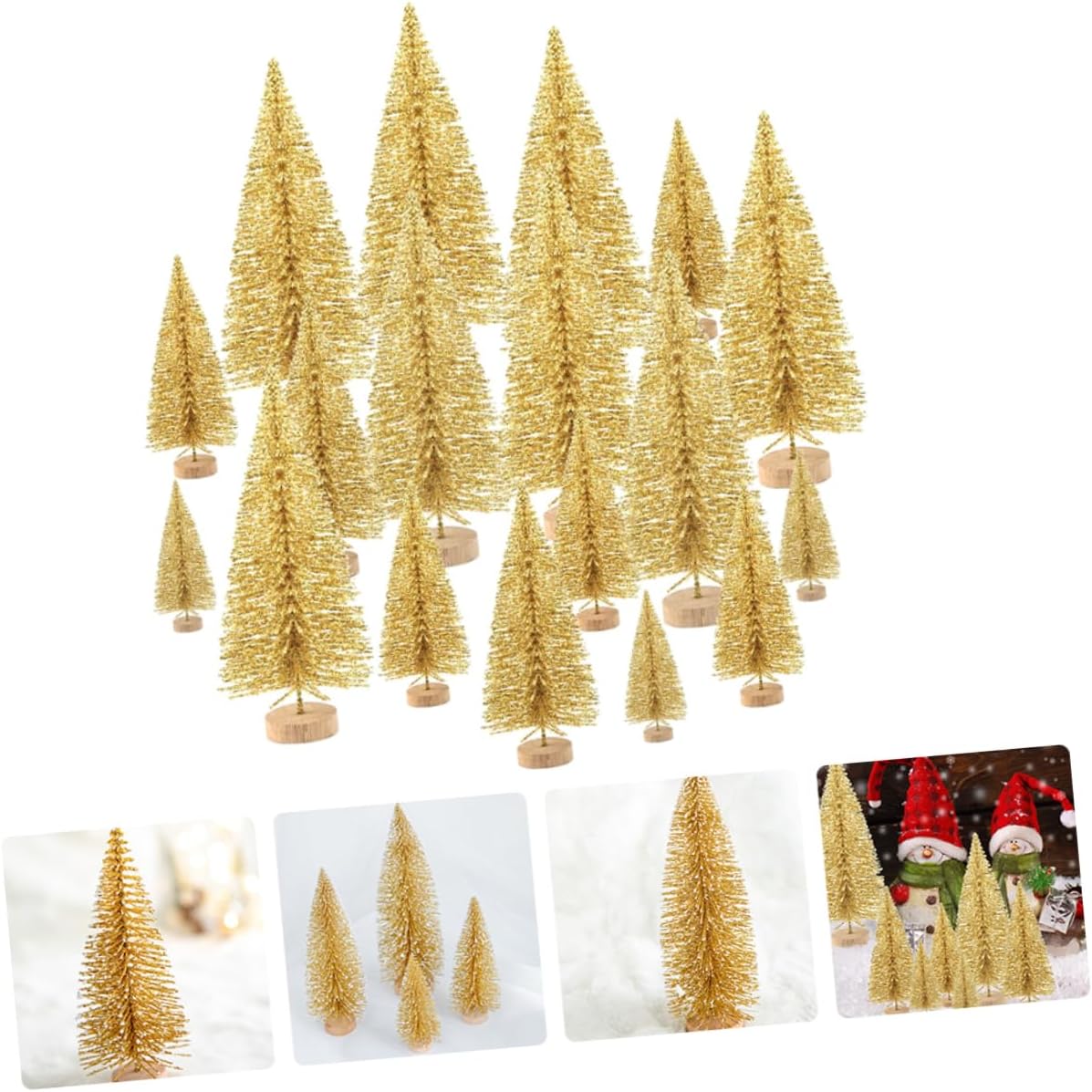 STOBAZA 96pcs Christmas Tree Ornament Set Creative Pine Tree Desktop Decor for Festive Table Decoration Holiday for Family and Friends