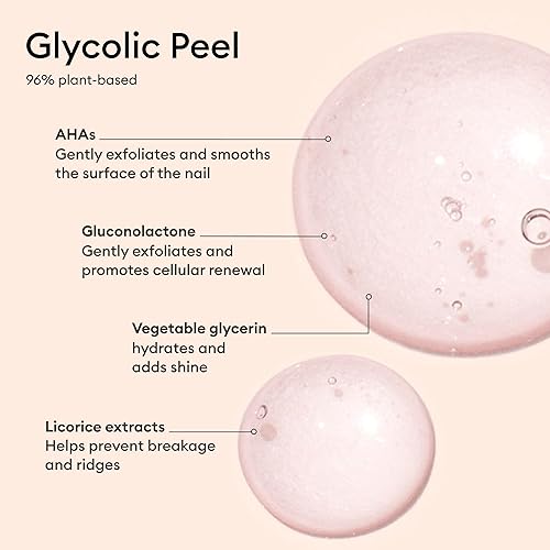 Miniatura 6 de Manucurist Glossy Booster Duo - Kit de cuidado de uñas con exfoliante glicólico y bloque pulidor de uñas, uñas brillantes naturales sin esmalte,