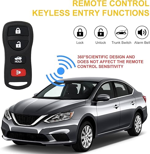 Miniatura 3 de Pilida Control remoto de entrada sin llave llavero de automóvil compatible con Infiniti Nissan Altima Armada Maxima Quest Sentra 350Z EX35 FX35 FX45
