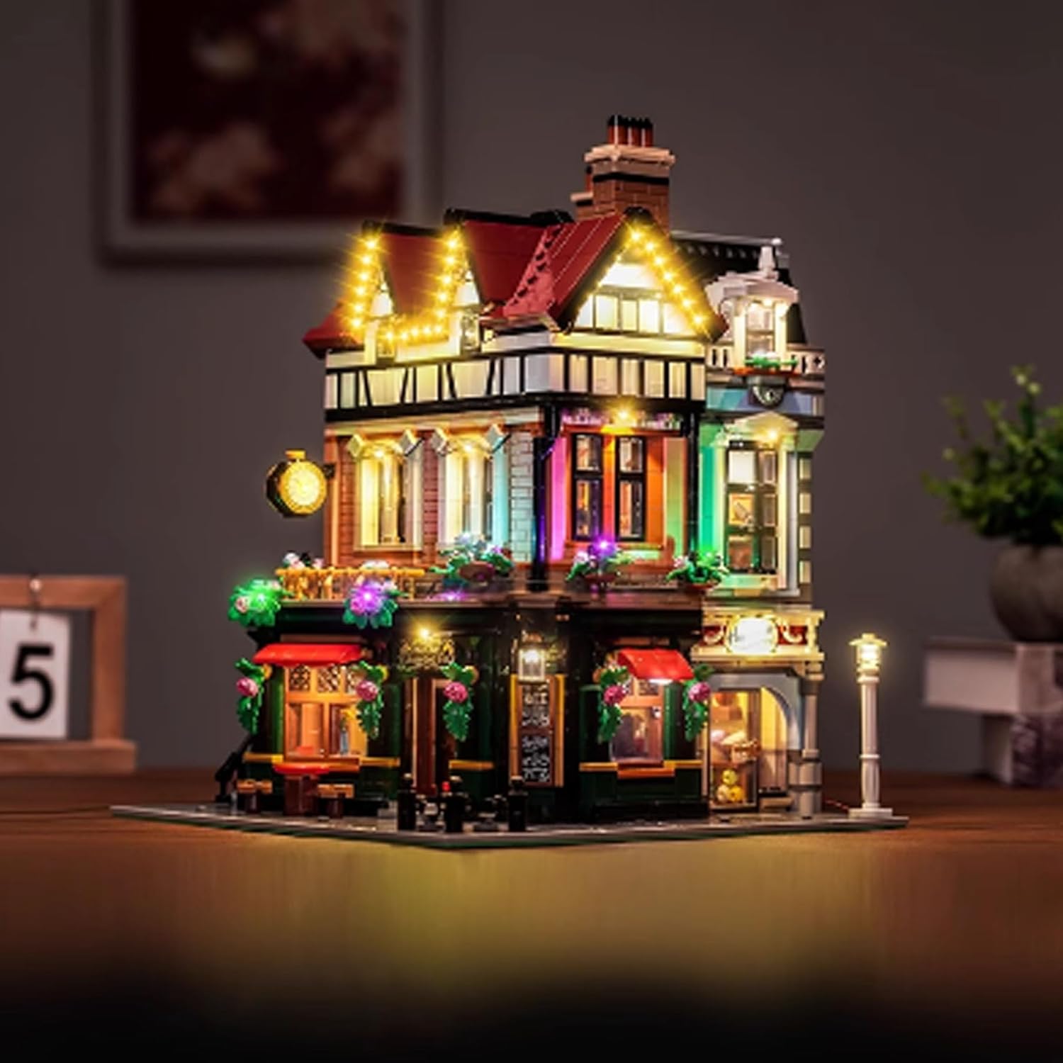 LED Lighting Kit Compatible with Lego 10350 British Corner Series LED Light Set (Model Kit Not Included - Lighting Components Only) (Remote Control Style)