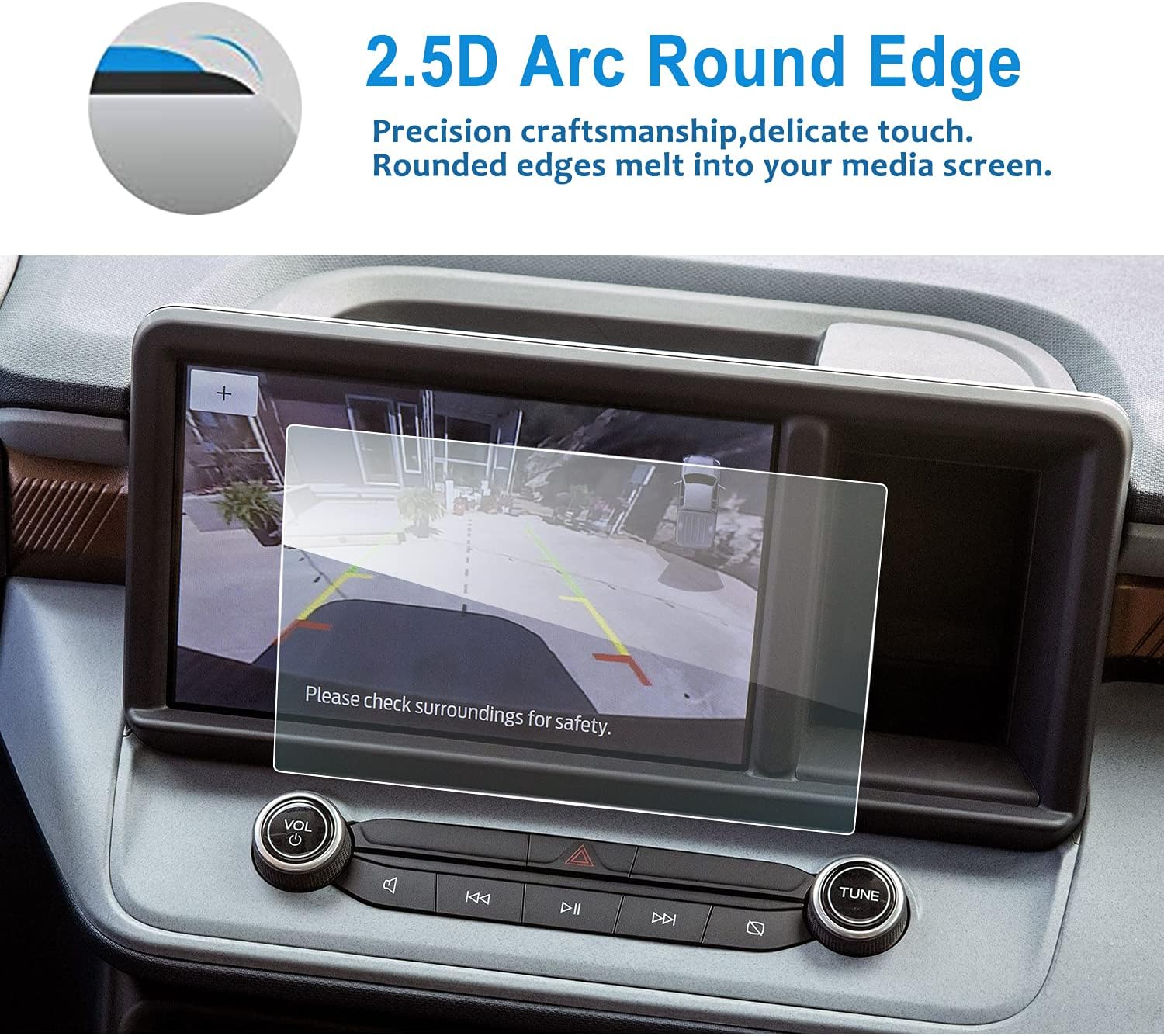 LFOTPP Glass Screen Protector for 2022+ Ford Maverick Tempered Glass Navigation 9H Hardness Car Infotainment Stereo Display Center Touchscreen Protective Film (2022 Ford Maverick 8in 1HD)