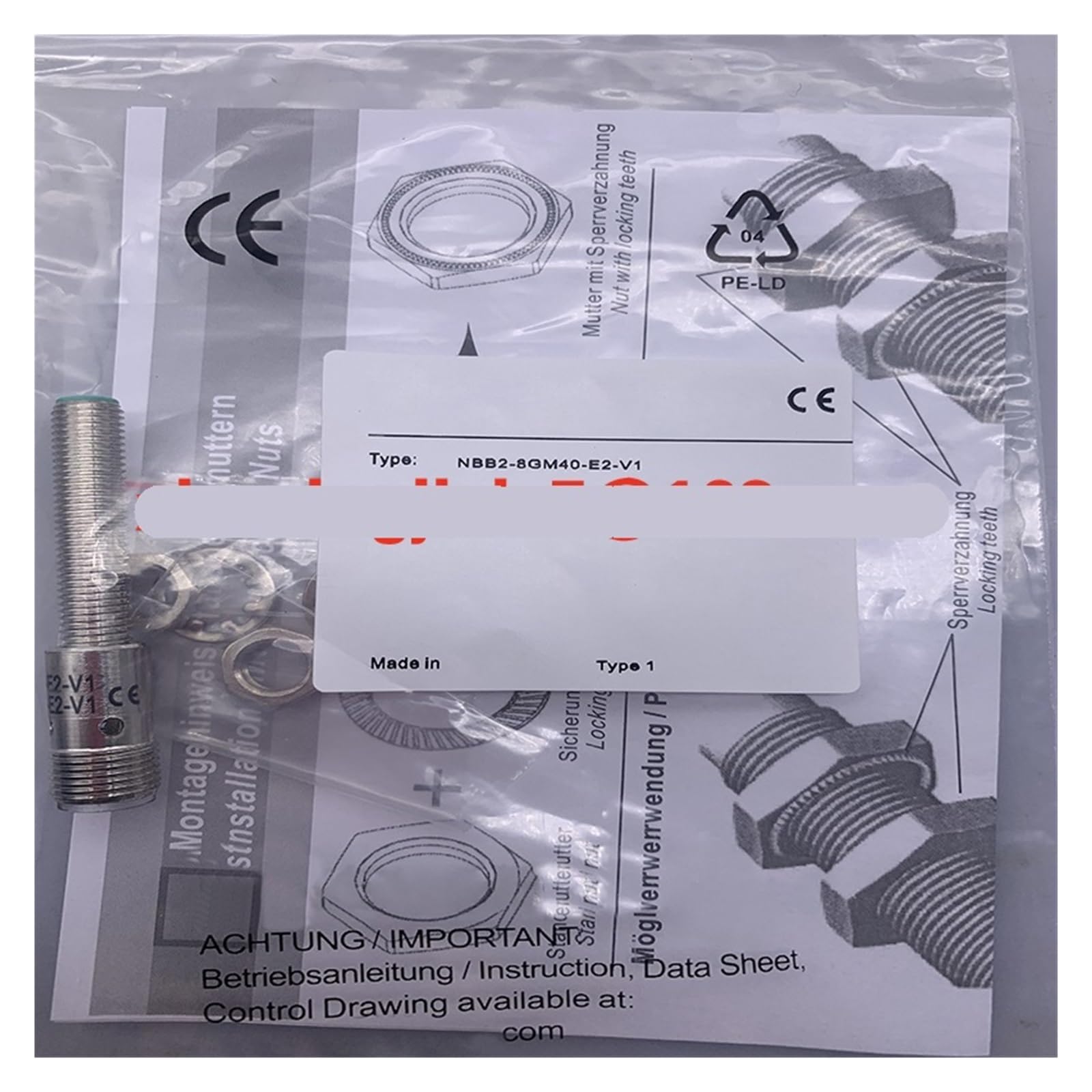 TPKMVGAP 1pcs sensor NBB2-12GM50-E2-V1 NBB2-12GM50-E0-V1 NBB2-8GM40-E2-V1 NBB2-8GM40-E0-V1 proximity switch(NBB2-12GM50-E2-V1)