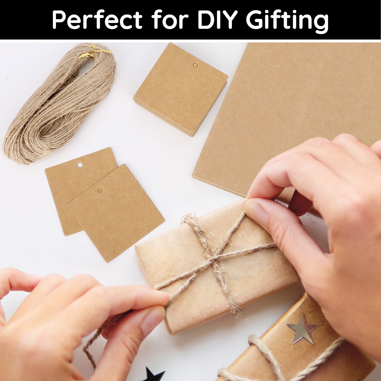 Etiqueta De Regalo De Papel Kraft Marrón En Blanco Para Hacer Tú Mismo, Etiquetas Para Colgar Prendas - China Etiquetas De Hang De La Ropa De DIY, Etiqueta De Regalo Del Papel